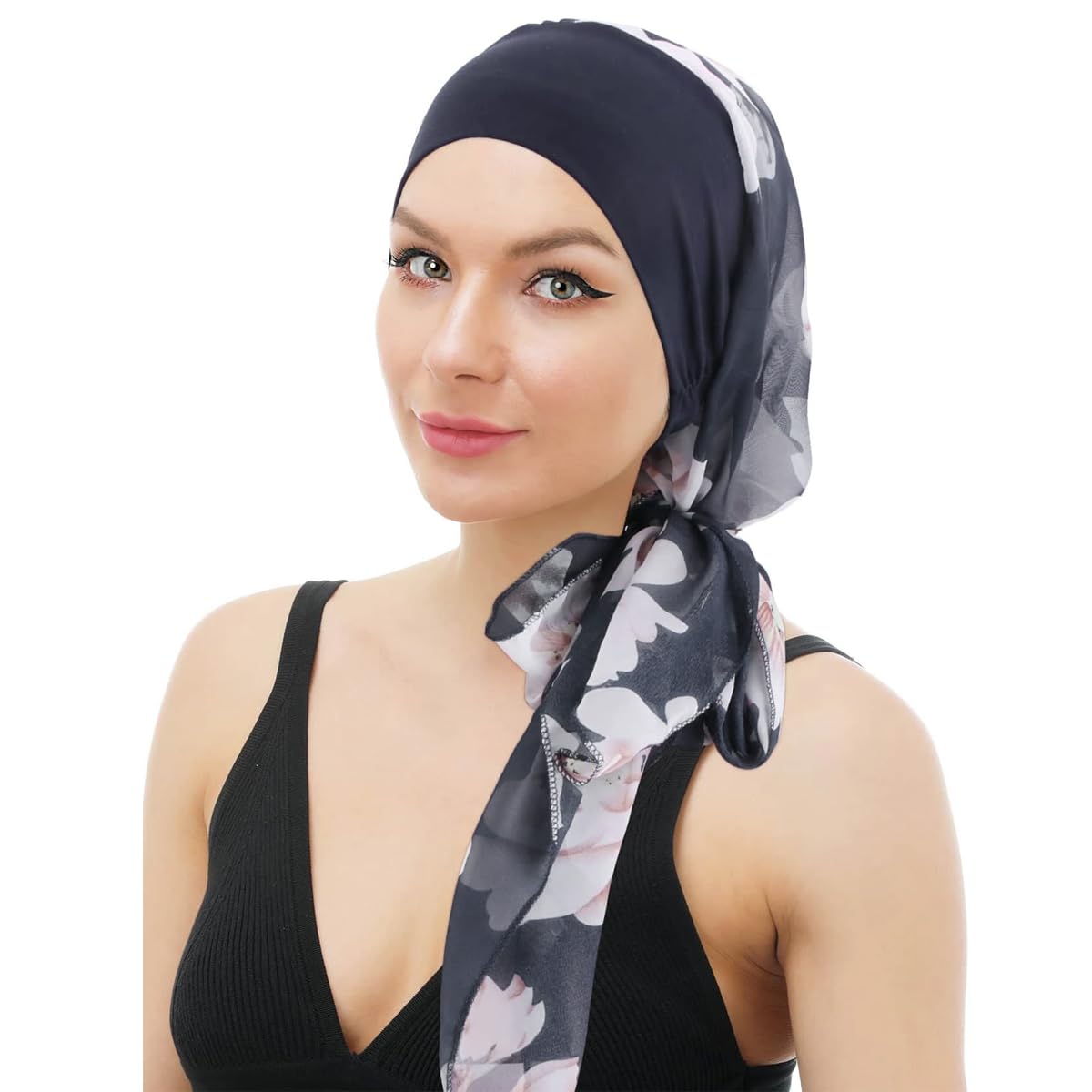 PALAY Chiffon Head Scarf for Women Stretchy Headwear Fashion Floral Print Headwrap Chemo Cap Headwear Hair Turban Cap for Women Headwear PALAY Chiffon Head Scarf for Women Stretchy Headwear Fashion Floral Print Headwrap Chemo Cap Headwear Hair Turban Cap for Women Headwear